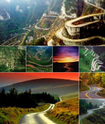 Winding Road Collage Winding Road Collage
